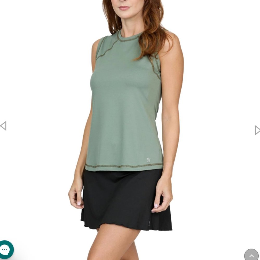 Sofibella UV Colors Womens Sleeveless Tennis Shirt